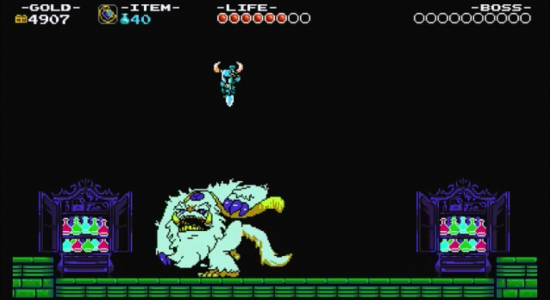 Shovel Knight har precis allt; retrografik, knepiga monster och grälla färgpaletter!