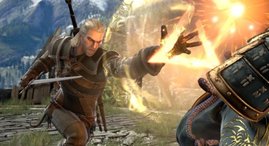 Geralt skickar PlayStation-triangeln rätt i nyllet på sin motståndare.